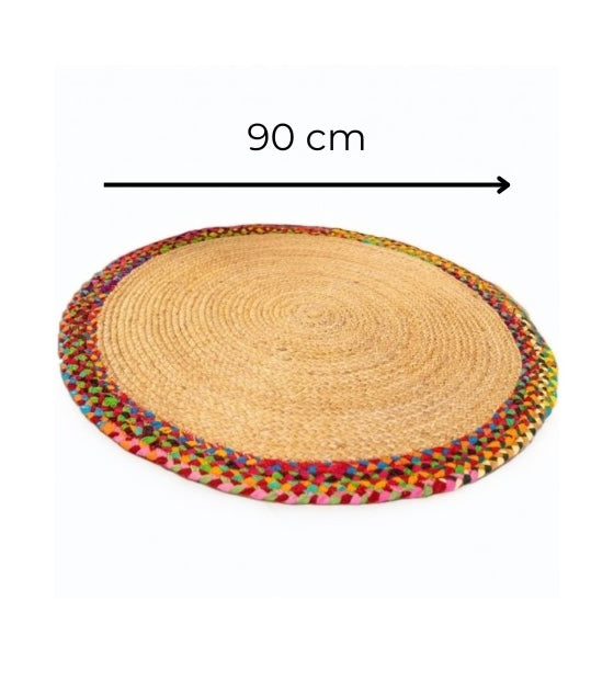90cm Jute Chindi Rug Second Nature Online