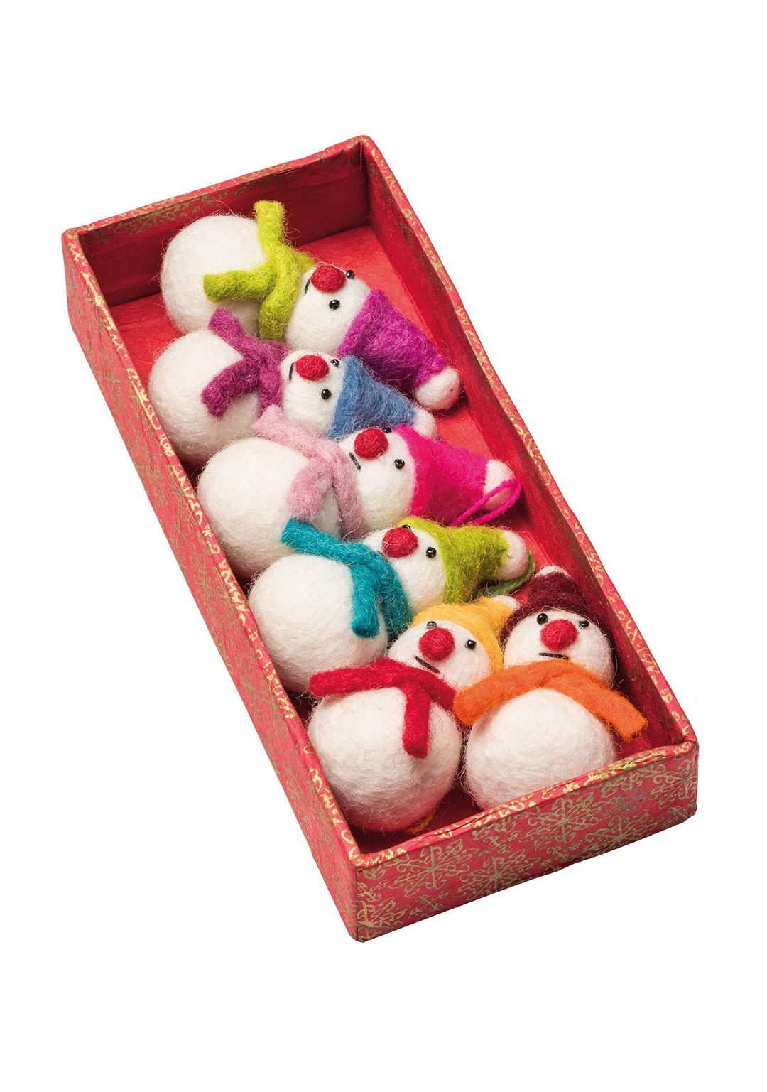 Boxed Mini Snowmen Decorations Second Nature Online