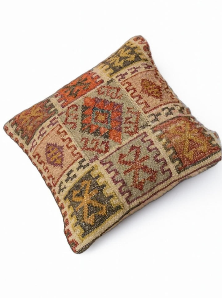 White Background With a Pet Yarn Recycled Brown Cushion Cover