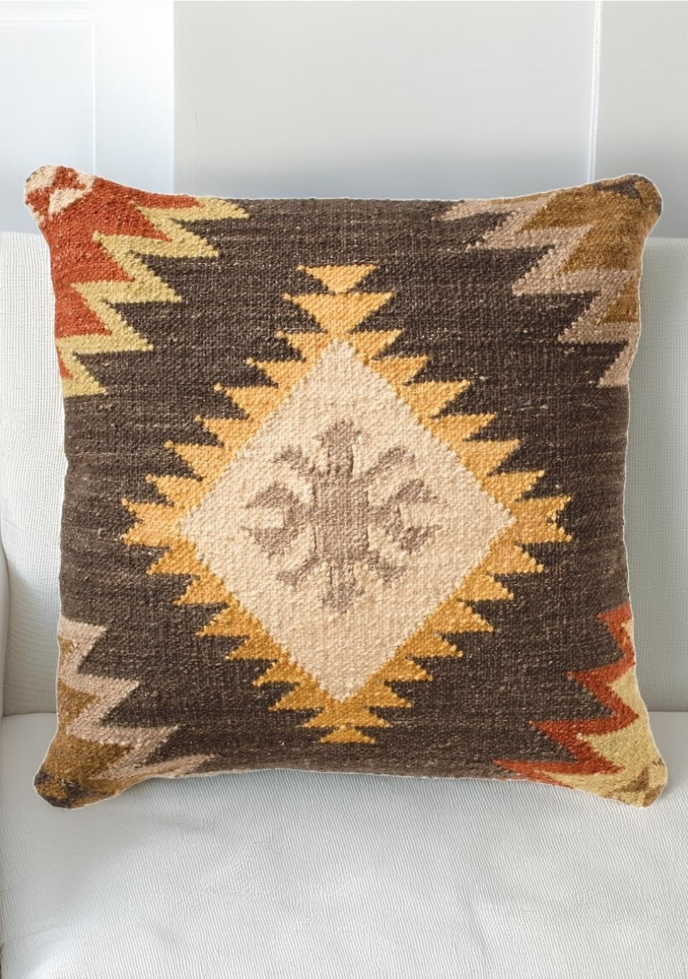 Brown Kilim Cushion Cover Lifestyle