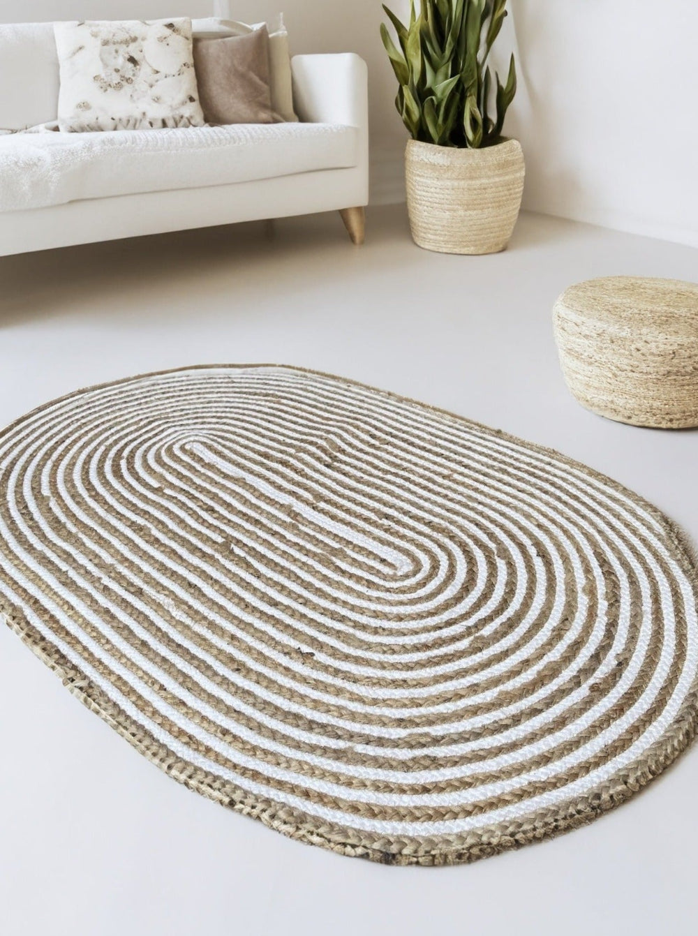 Chakkar Pale Jute Living Room Rug Second Nature Online