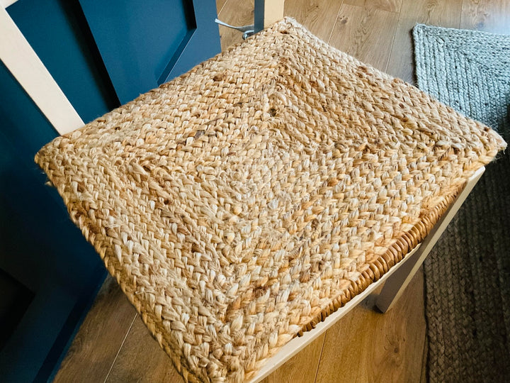 Rectangle Jute Seat Pad 42 cm x 37 cn x 2.5 cm
