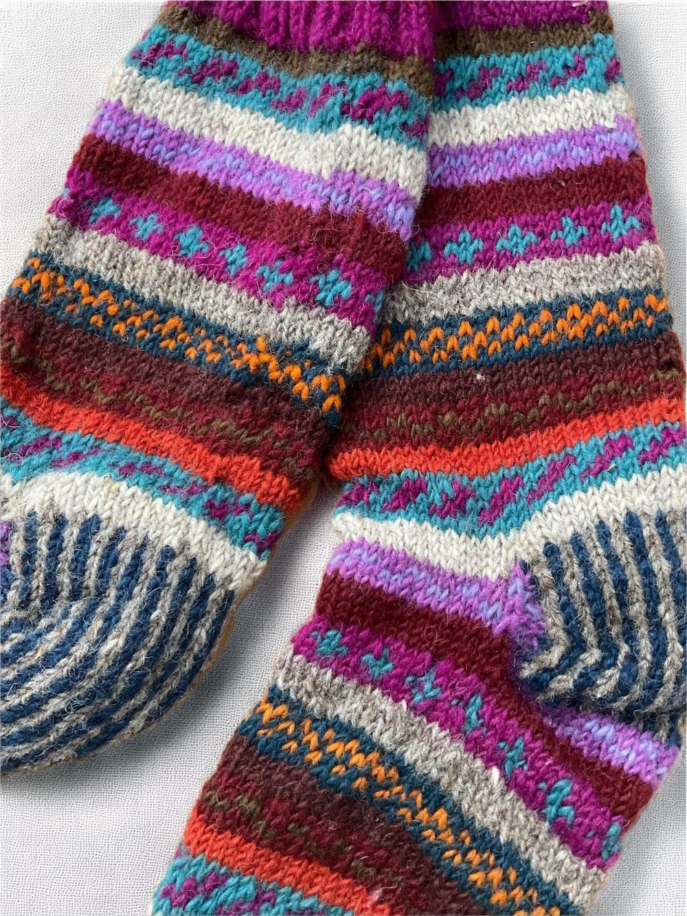 Close Up of Mulberry Striped socks