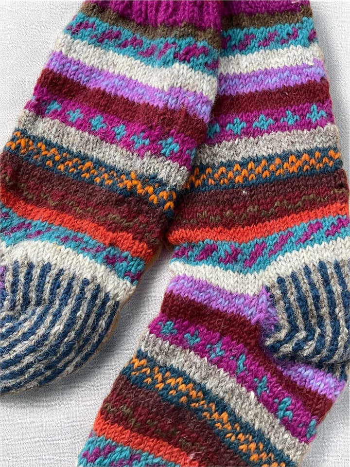 Close Up of Mulberry Striped socks