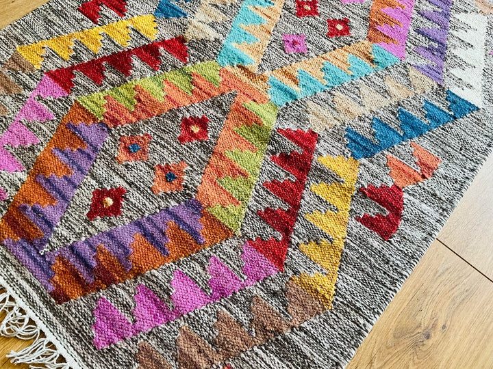 Close Up Of Pattern Aztec Rug - Second Nature Online