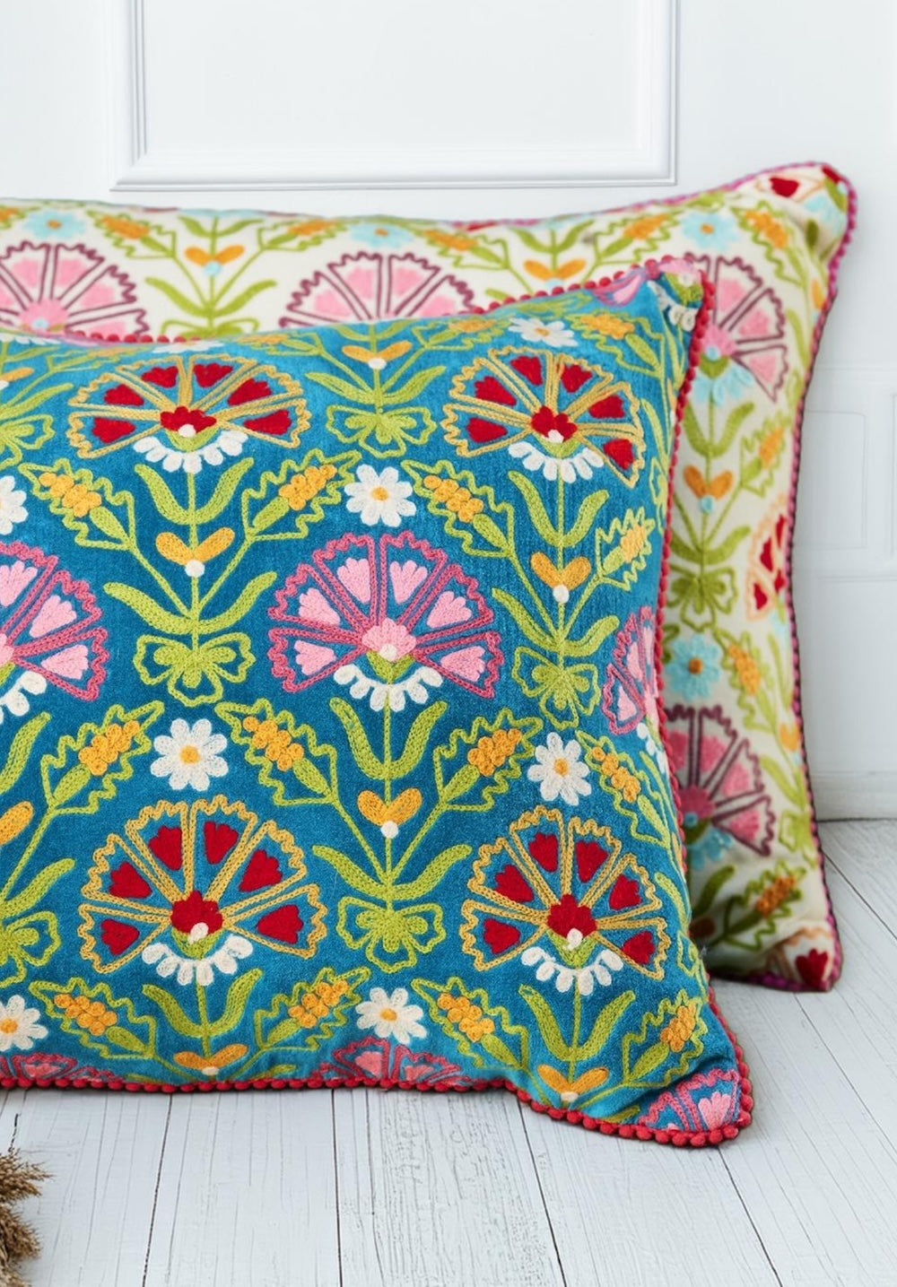 Cotton Velvet Floral Cushion Cover Second Nature Online