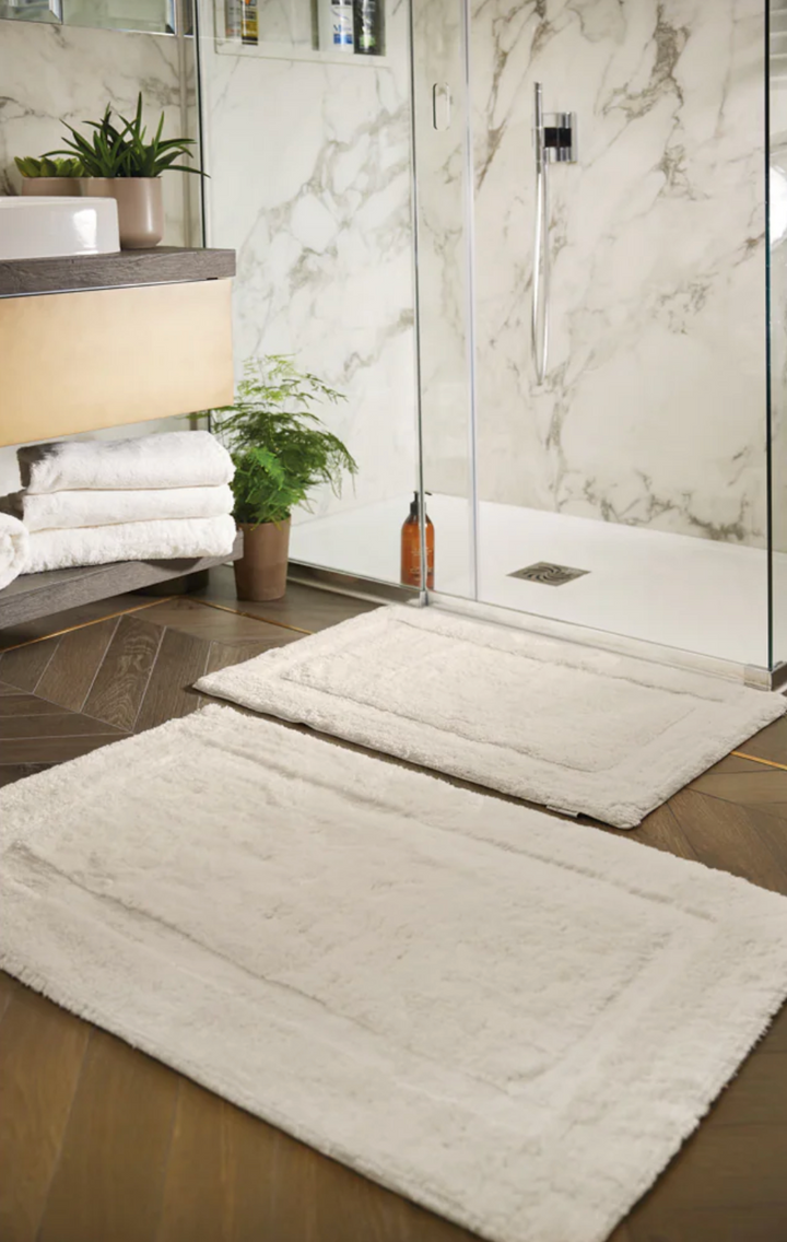 Luxury Bamboo Bath Mat Border Design 3 Colours