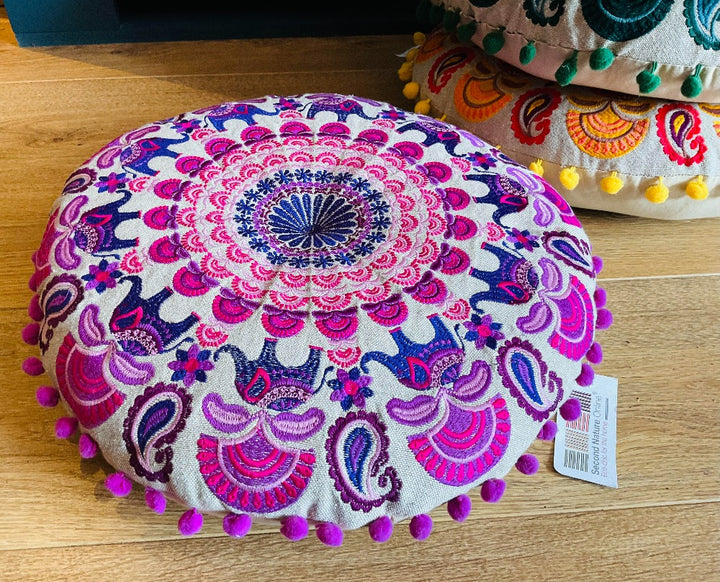 Pink Purple Elephant Design Cushion Second Nature Online