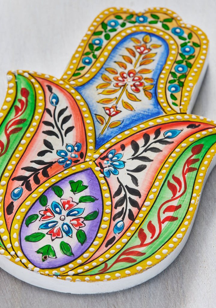 Floral Hamsa Hand Incense Stick Holder - Second Nature Online