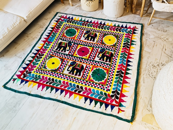 Four Black Elephant Indian Wall Hanging Second Nature Online