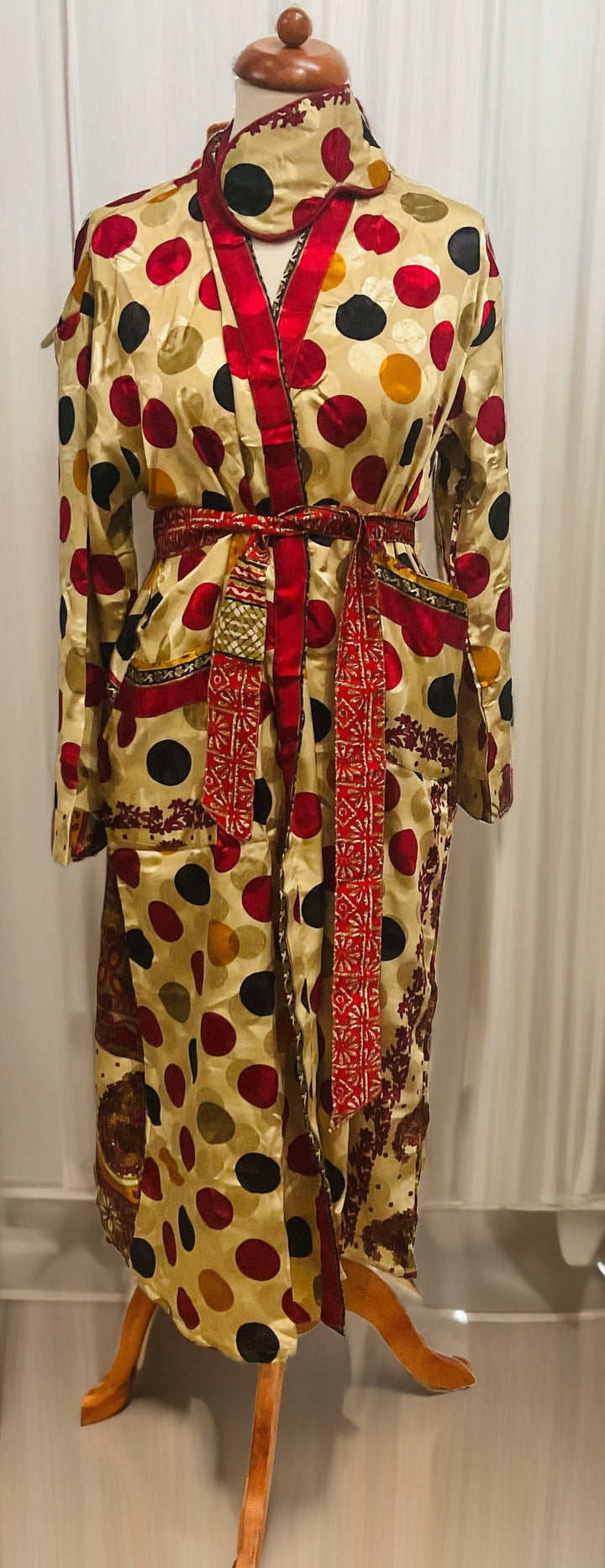 Gold Polka Dot Sari Robe Second Nature Online