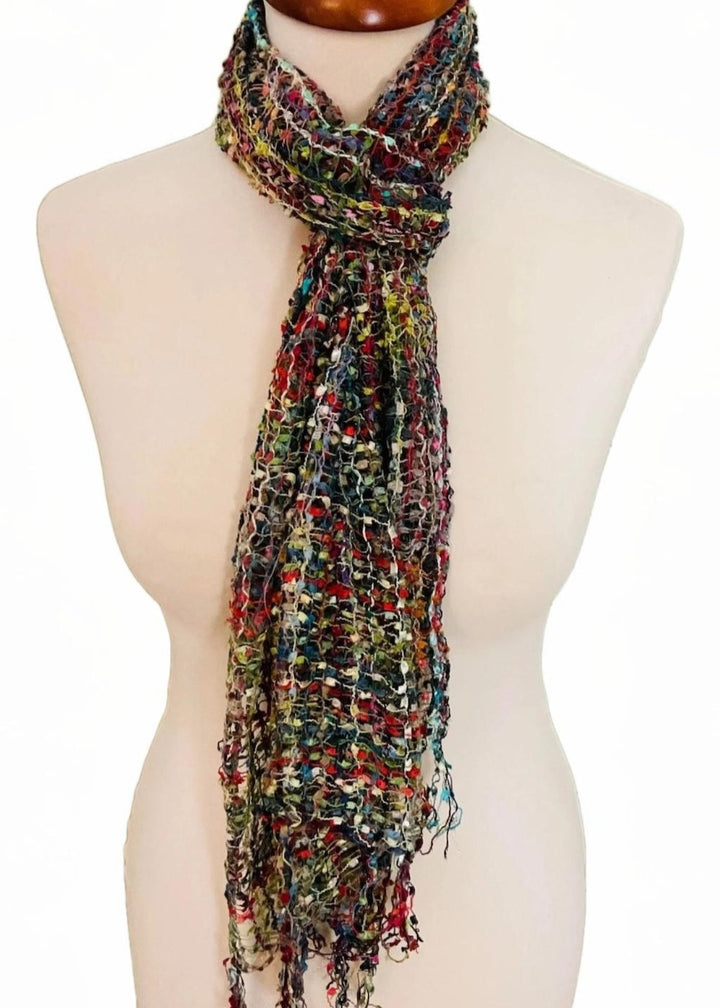 Green Rainbow Viscose Scarf Second Nature Online