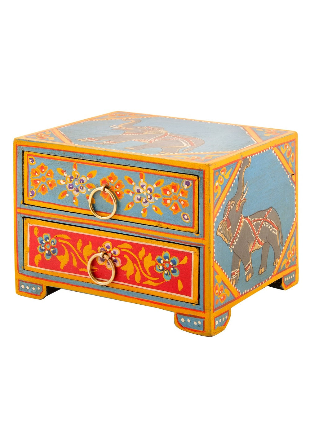 Hand Painted Indian Elephant Jewellery Box Second Nature Online