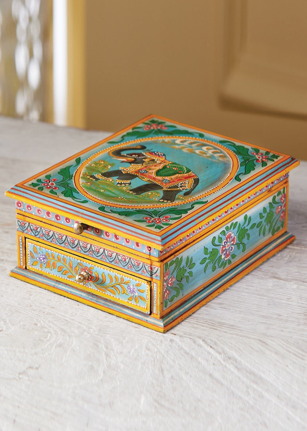 Indian Elephant jewellery box Second Nature Online