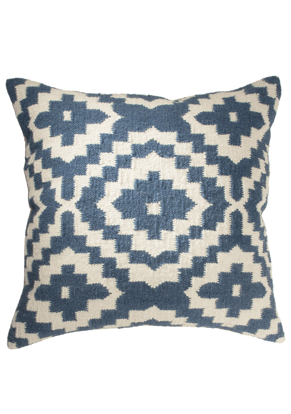 Samarkand Large Kilim Cushion Cover, Indigo, 60 cm x 60 cm