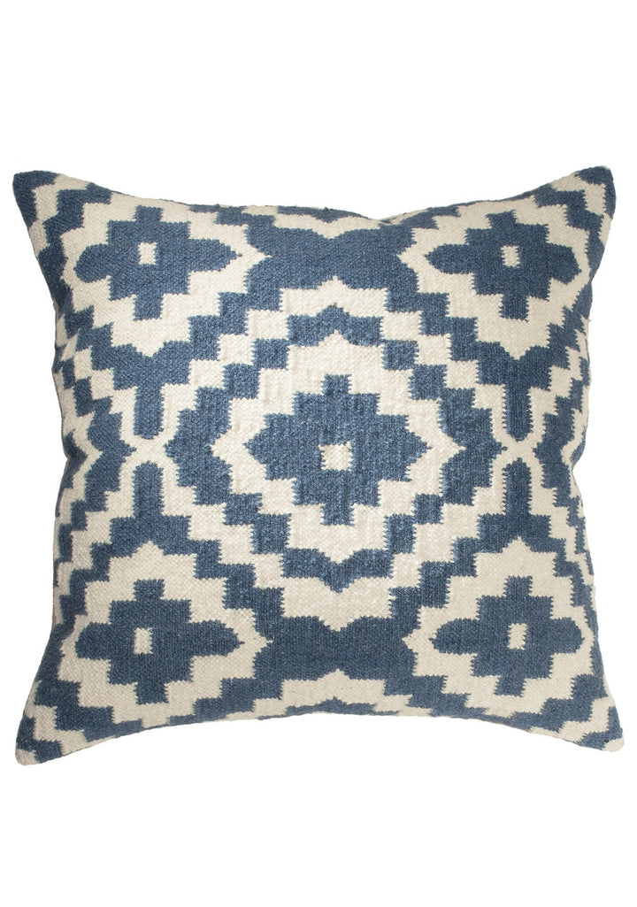 Samarkand Large Kilim Cushion Cover, Indigo, 60 cm x 60 cm