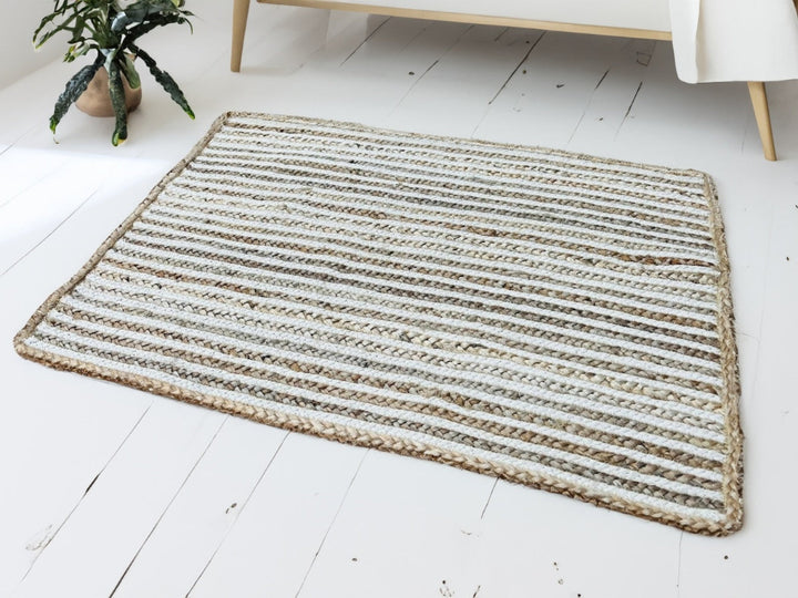 Jute Striped Rectangular Rug Second Nature Online