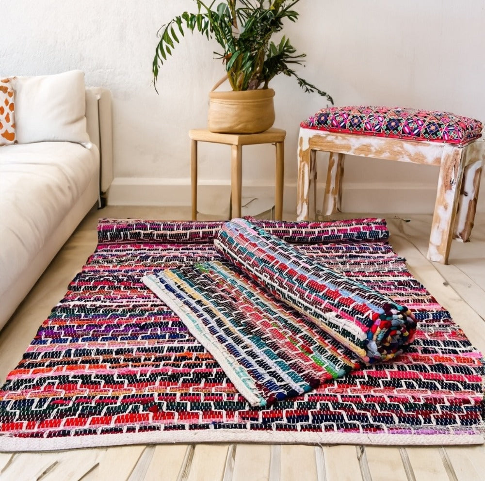 Kadam Cotton Rainbow Rag Rug Second Nature Online