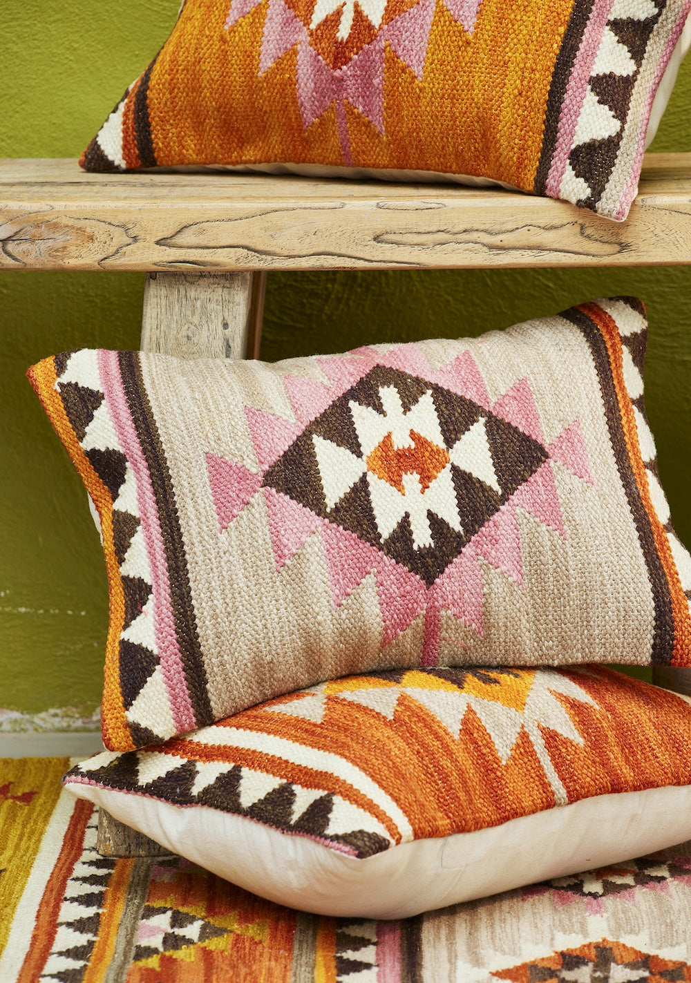 Geometric Kilim Rectangle Cushion Cover Second Nature Online