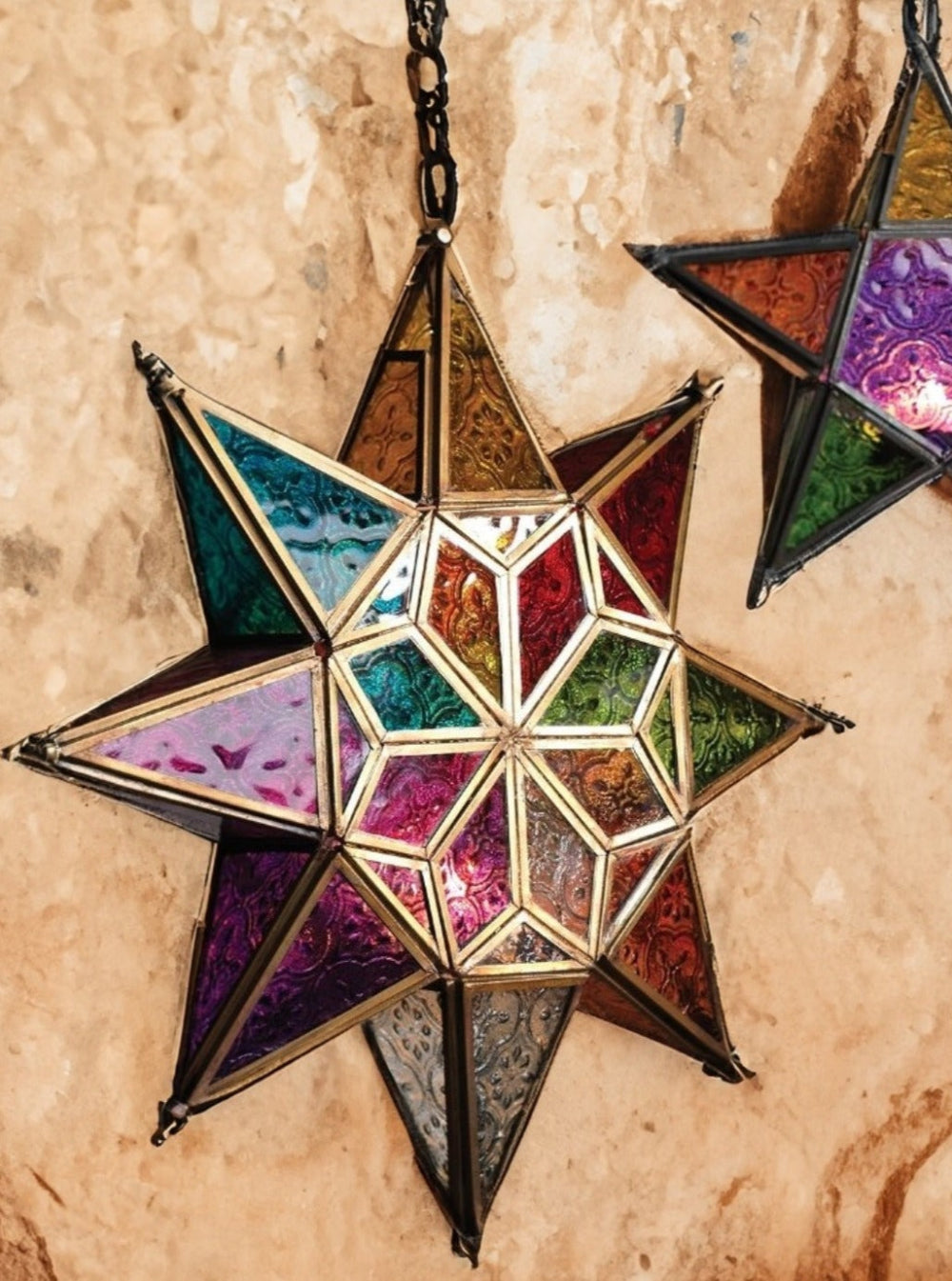 Large Star Multi Colour Star Lantern - Second Nature Online