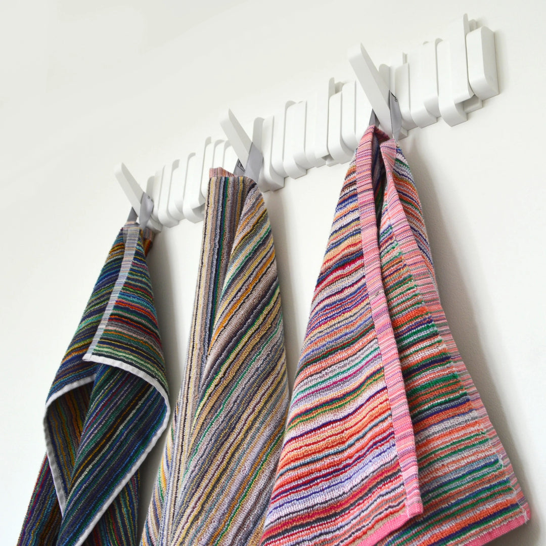 Rapid Quick Dry Towels Recycled Multi Colour Cotton Striped Pattern