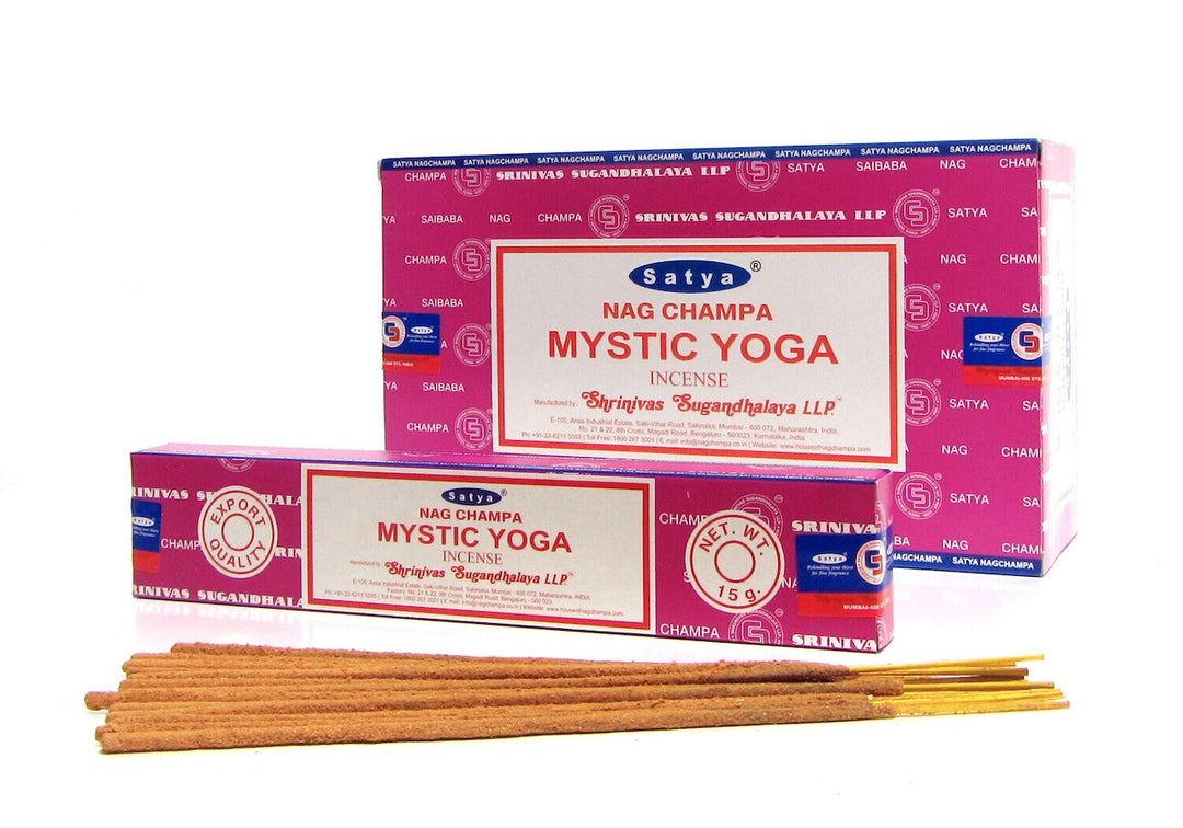 Incense Sticks from Bangalore Original Satya Sai Baba Nag Mystic Yoga - 12 boxes |15 grams