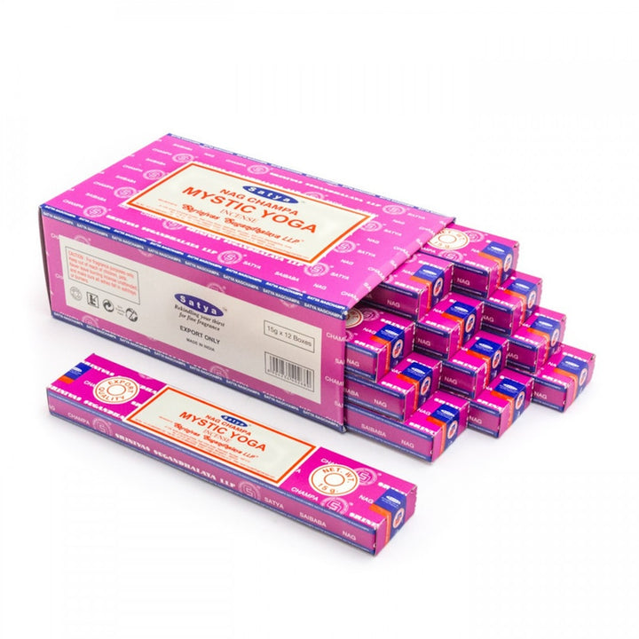 Incense Sticks from Bangalore Original Satya Sai Baba Nag Mystic Yoga - 12 boxes |15 grams