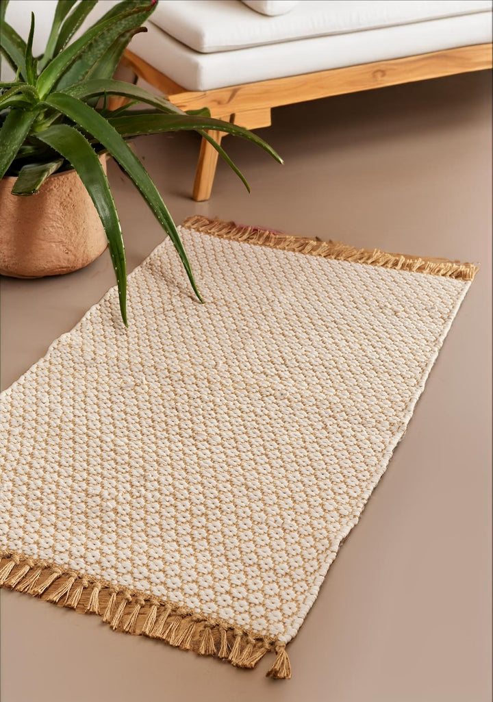 Natural Reversible Cotton Jute Rug Second Nature Online