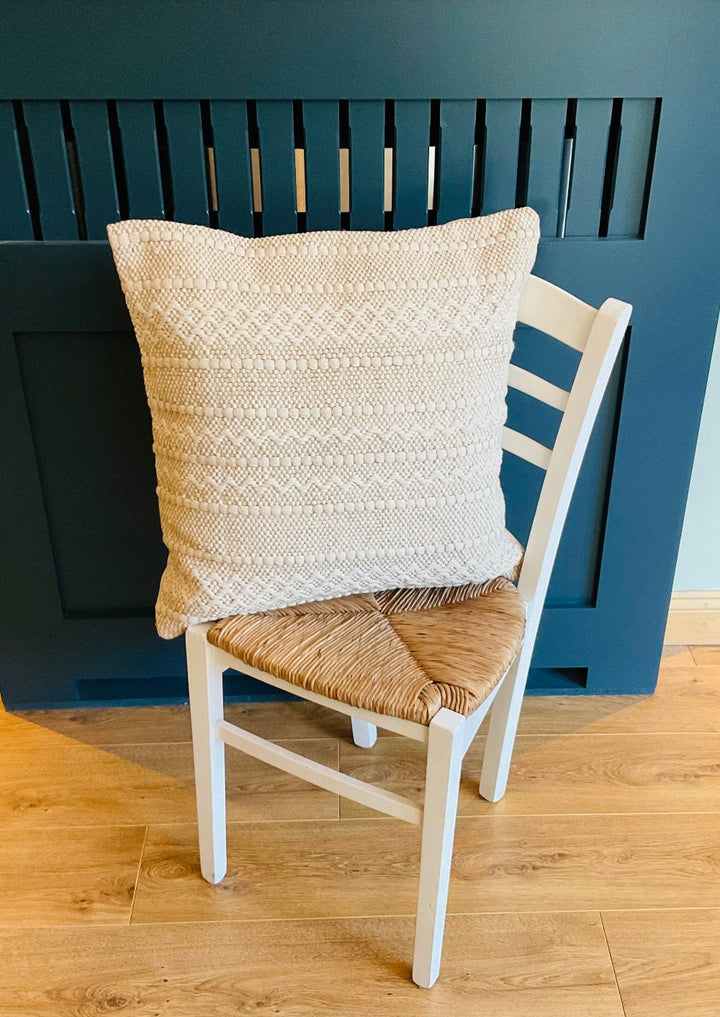 Natural Cream Cushion on a chair