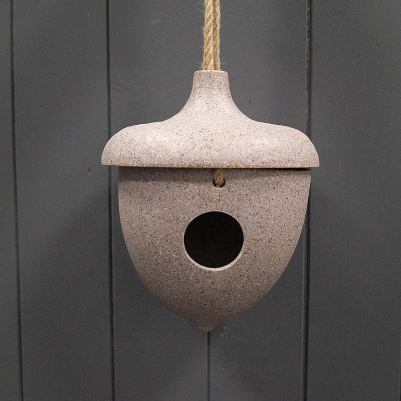 Earthy Acorn Recycled Nut Husk Birdhouse