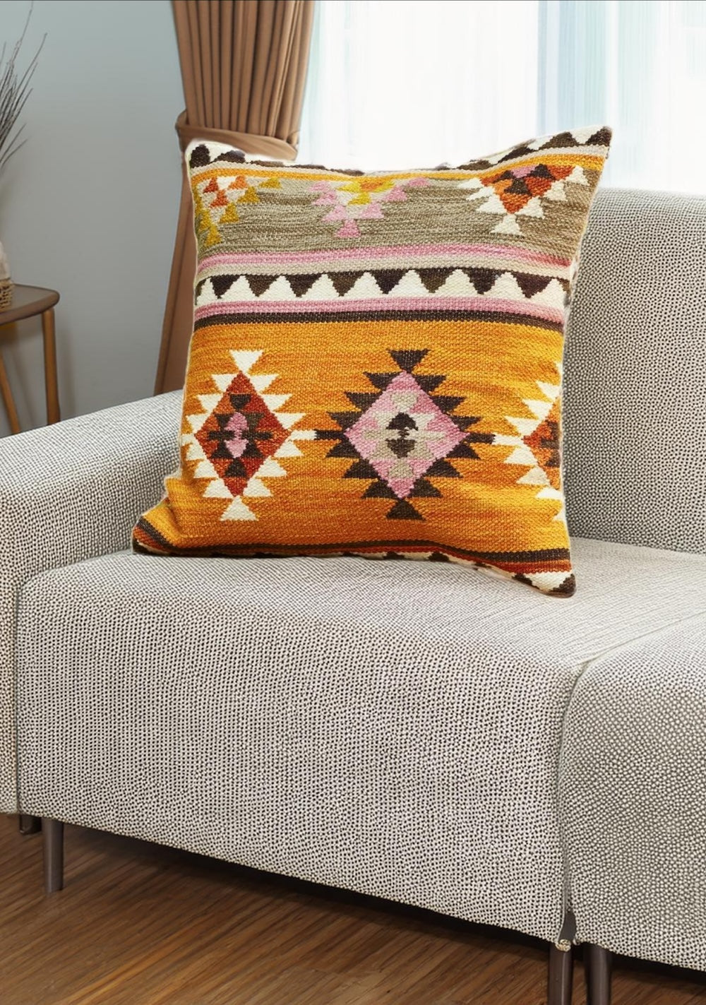 Orange Kilim Cushion Cover Second Nature Online