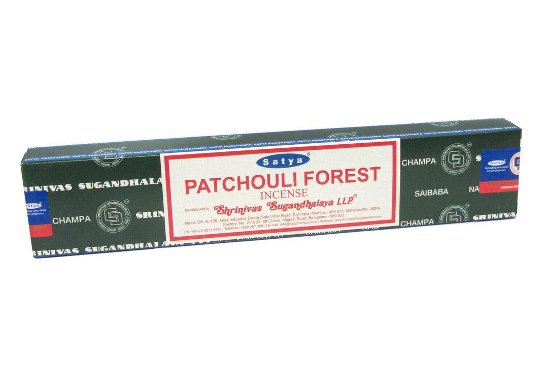 Incense Sticks from Bangalore Original Satya Sai Baba Patchouli Forest  - 12 boxes |15 grams