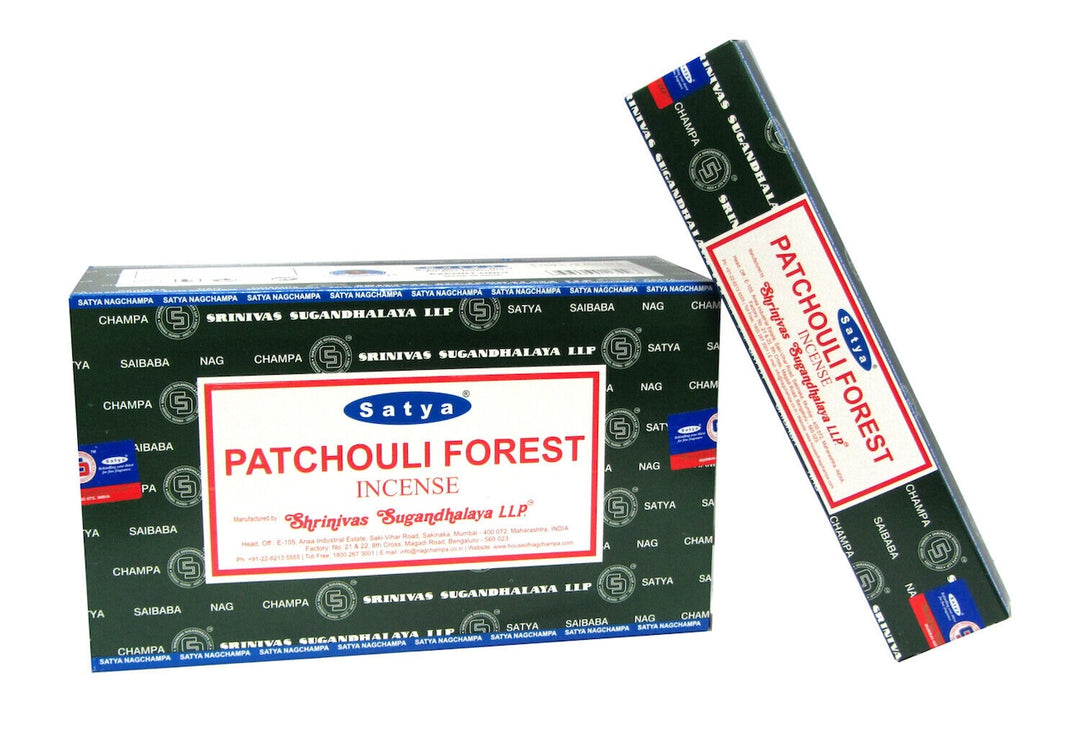 Incense Sticks from Bangalore Original Satya Sai Baba Patchouli Forest  - 12 boxes |15 grams