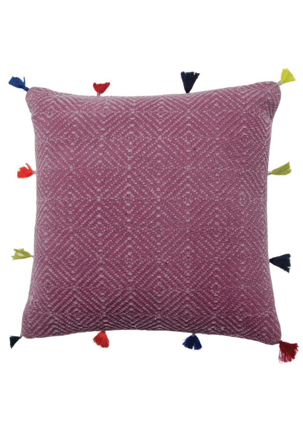 Pink Diamond Pattern Cotton Cushion Cover - Second Nature Online
