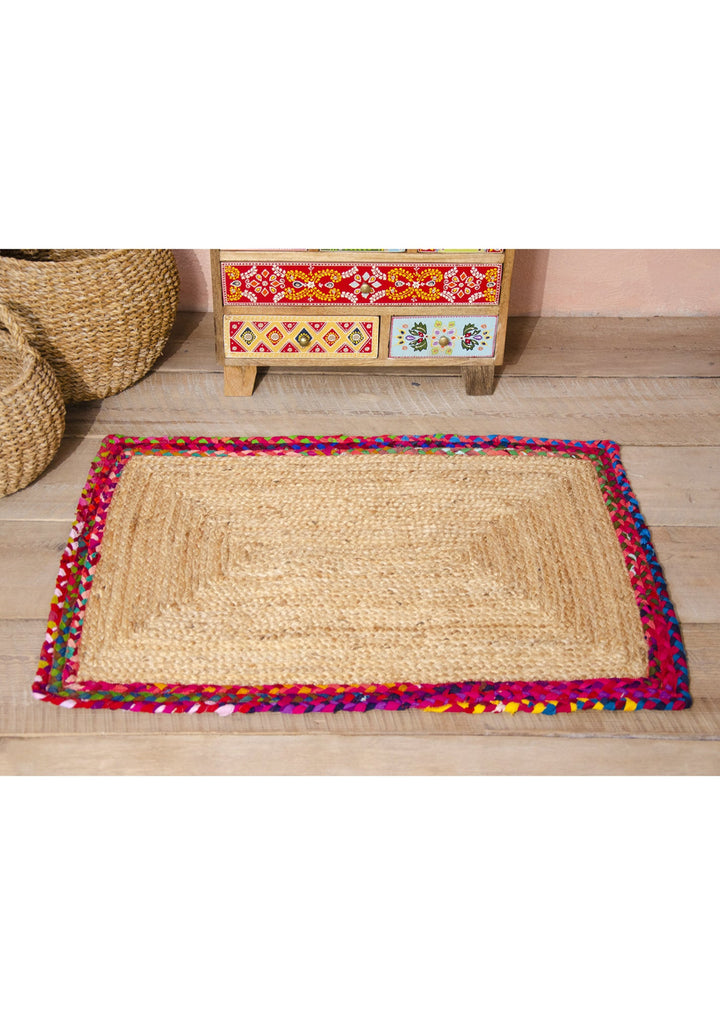 Small Hemp Braided Rainbow Rug - Second Nature Online