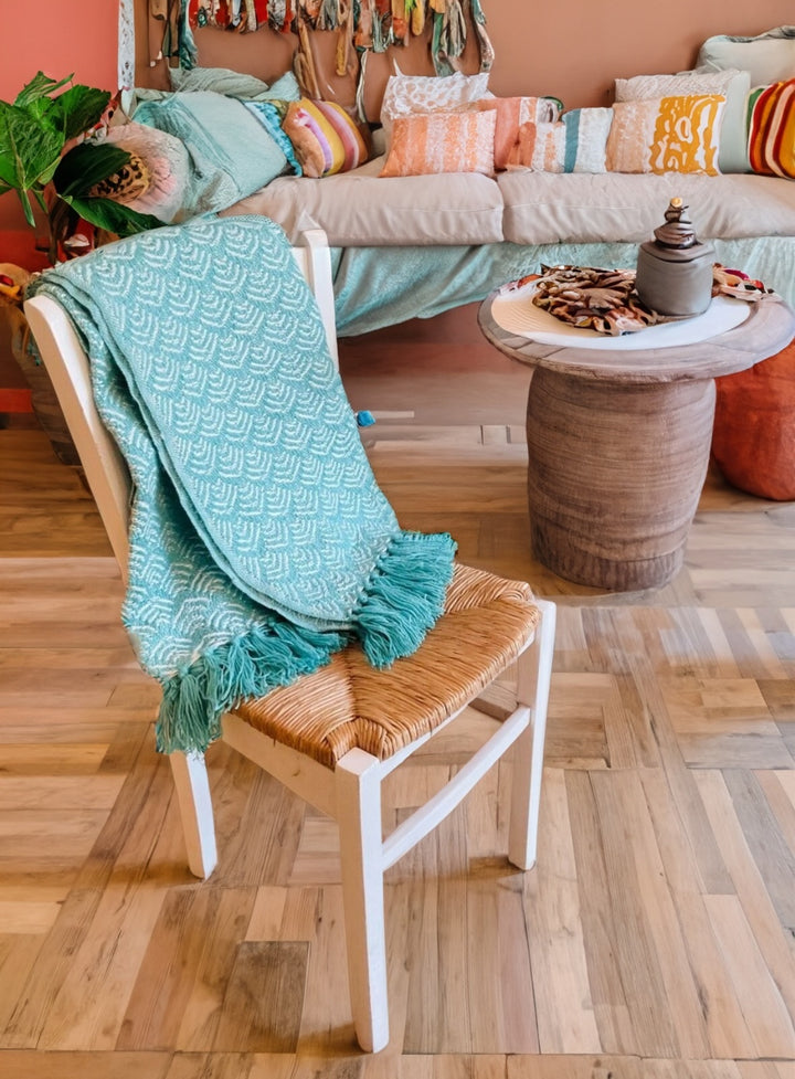 Soft Turquoise Throw Second Nature Online