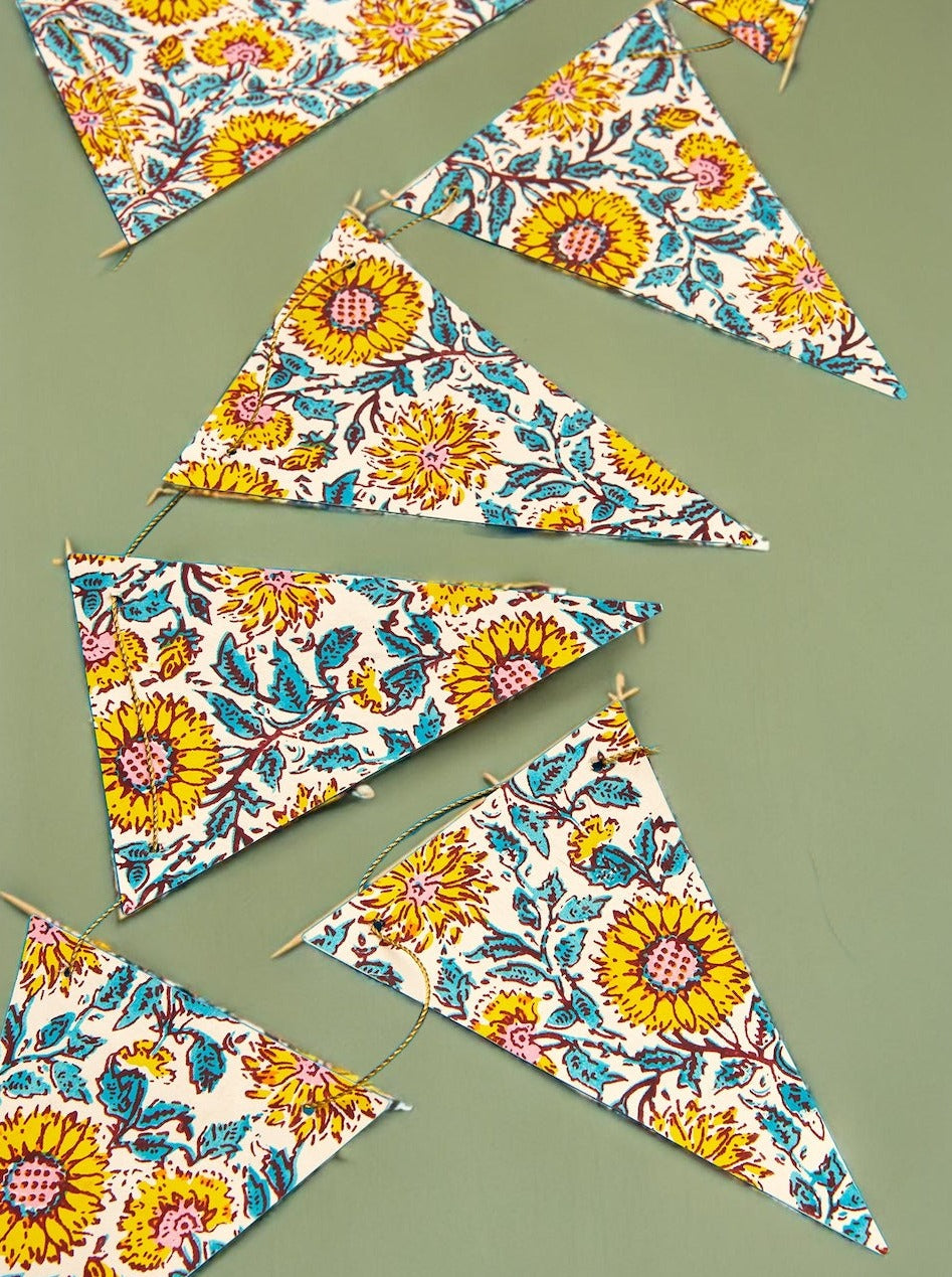 Sunflower Bunting Garland Second Nature Online