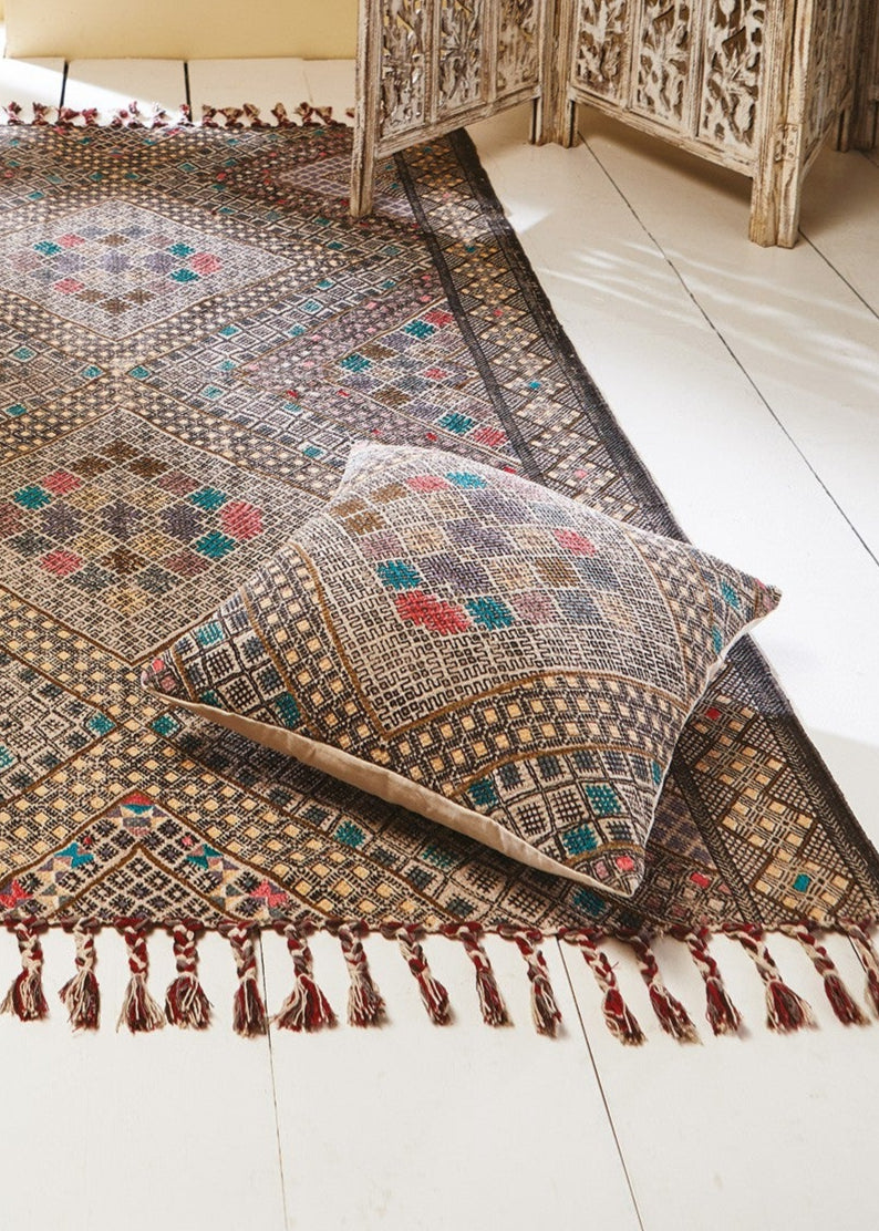 Suzani Cotton Square Pattern Cushion Cover