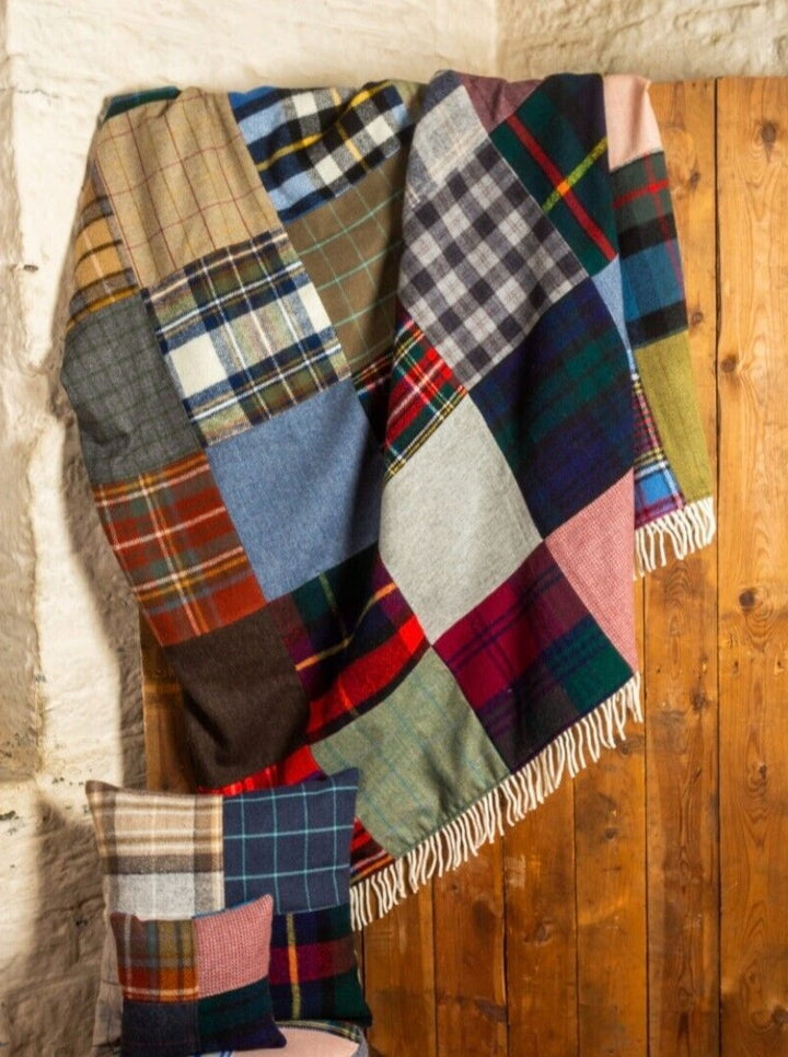 Tartan Wool Luxury Patchwork Throw Second Nature Online