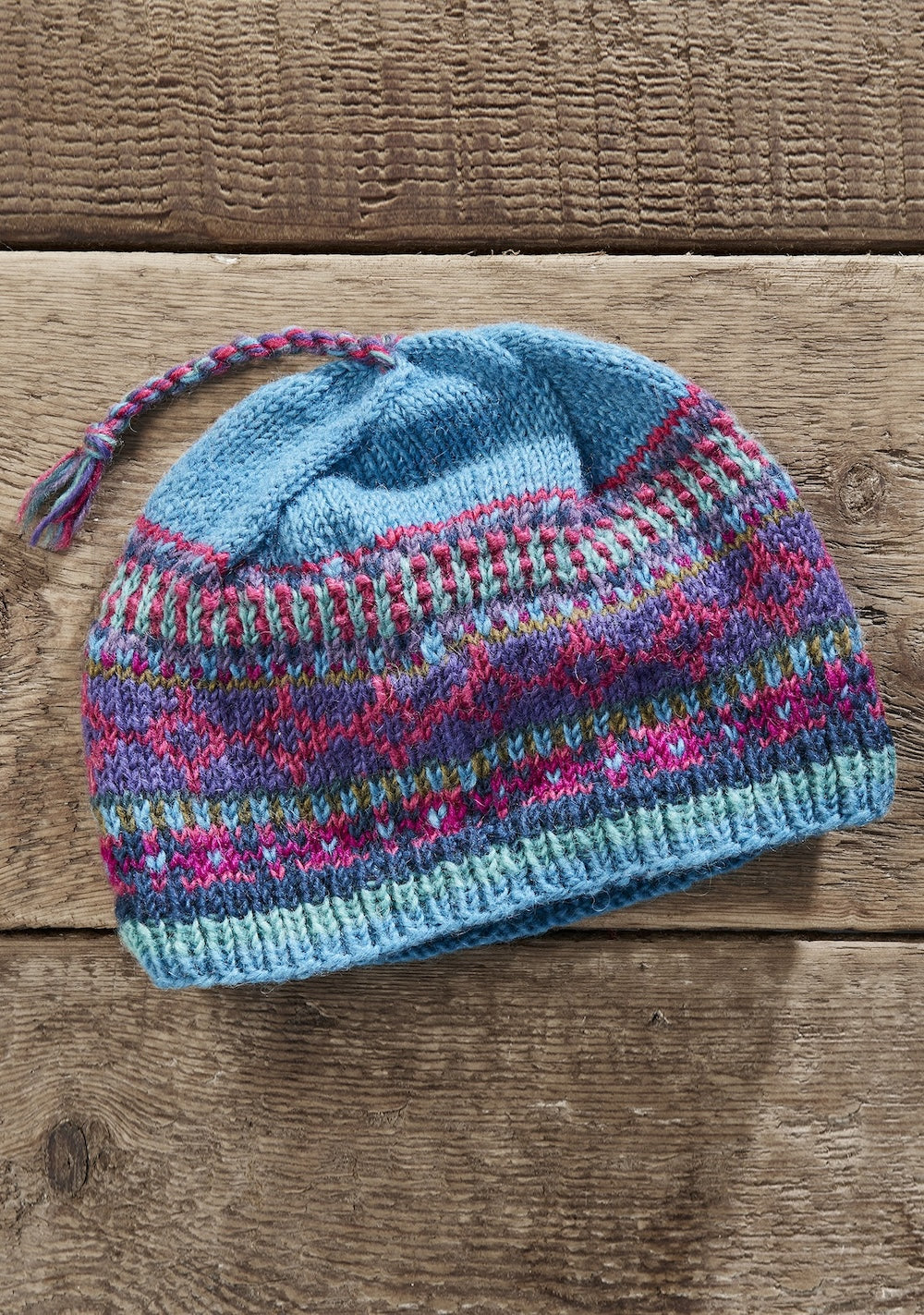 Turquoise New Zealand Wool Hat - Second Nature Online
