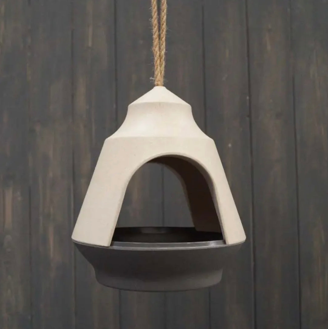 Eco Nest Earthy Haven Birdhouse Feeder(Earthy Natural/Anthracite Bamboo)