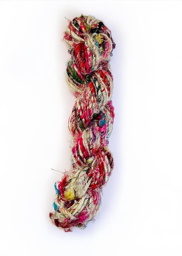 Hand Crafted Banana Yarn Chunky Multi Colours Colours Available in Blue or White 2 x Skein Per Purchase