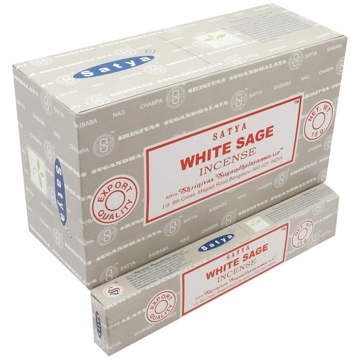 Incense Sticks from Bangalore Original Satya Sai Baba White Sage  - 12 boxes |15 grams