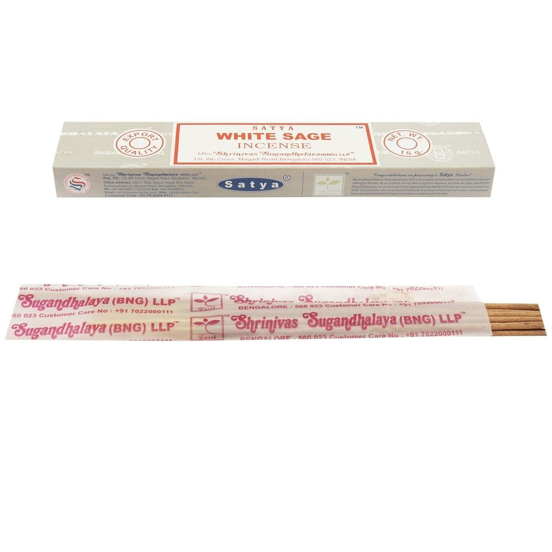 Incense Sticks from Bangalore Original Satya Sai Baba White Sage  - 12 boxes |15 grams