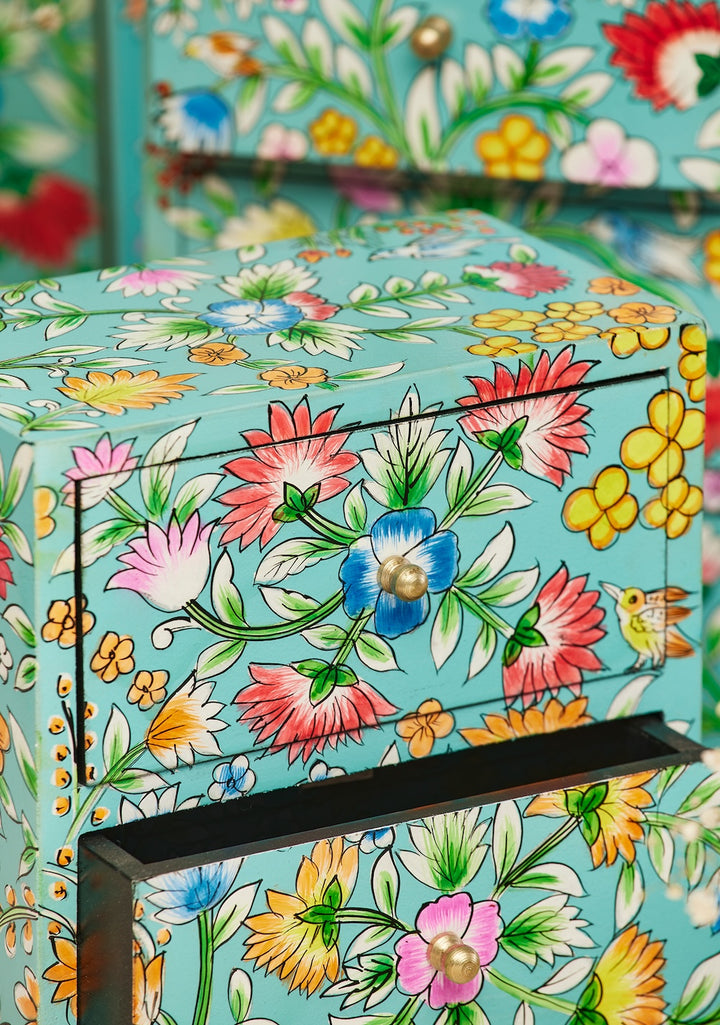 Close Up Hand Painted Indian Flower Design