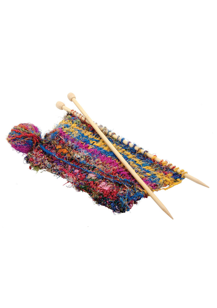 Recycled Hemp Silk Thread Rainbow  Knitting Wool 100gm x 4 Balls of Thread