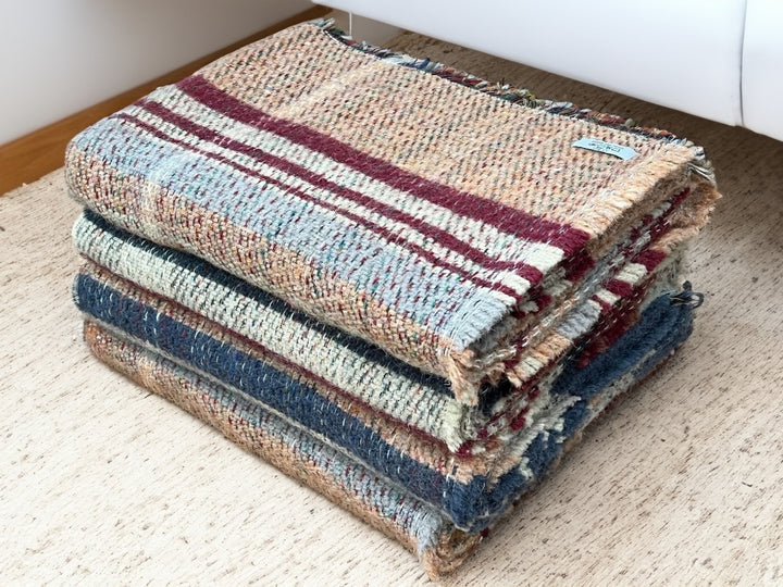 Highland Throw Luxury Recycled Wool Throw Rug 2 SIzes Available