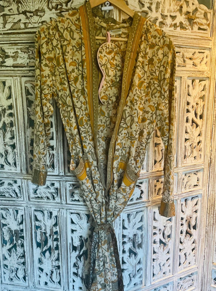 Sari Robe with Eye Mask