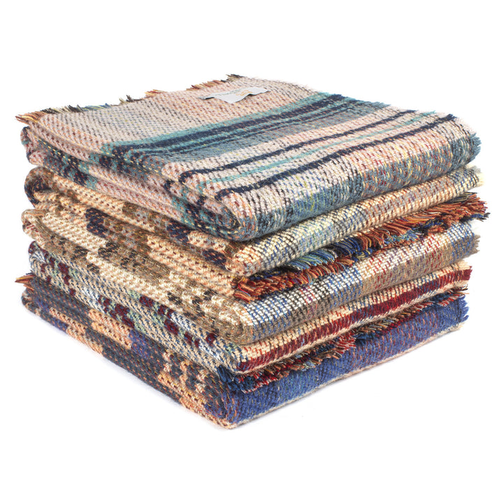 Highland Throw Luxury Recycled Wool Throw Rug 2 SIzes Available