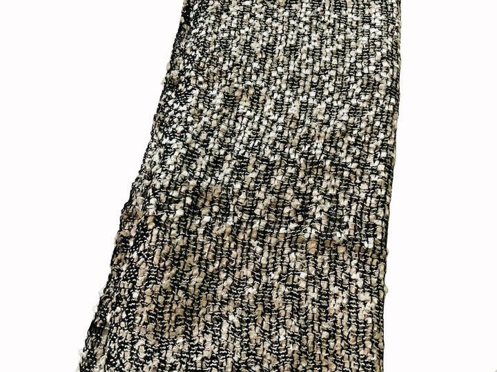 Black Silver Scarf Close Up